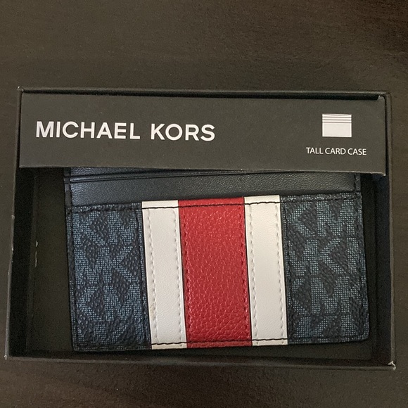 Michael Kors Mason Varsity Stripe Card Case - Picture 3 of 3